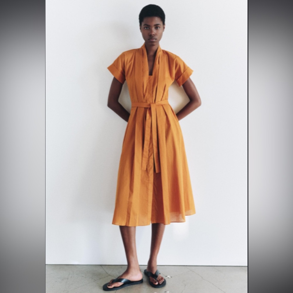 Zara belted shirtdress zw collection